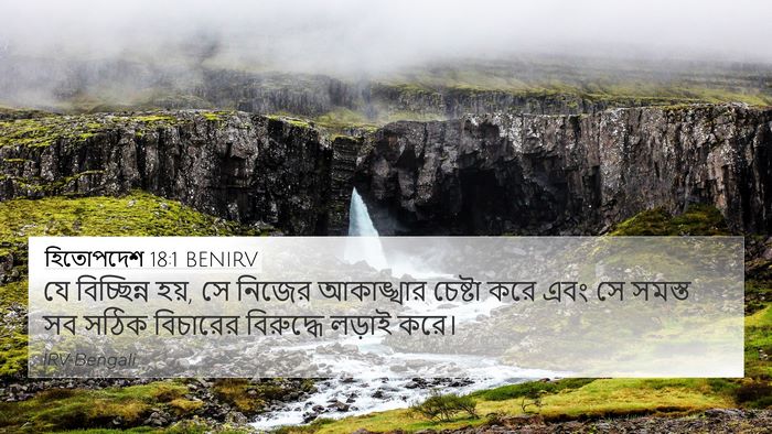 হিতোপদেশ 18:1 BENIRV Bible Verse Image