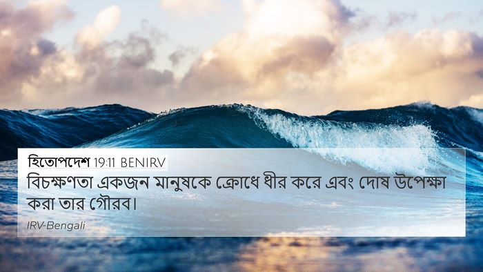 হিতোপদেশ 19:11 BENIRV 4K Wallpaper - বিচক্ষণতা একজন - 4K Wallpaper Bible Verse