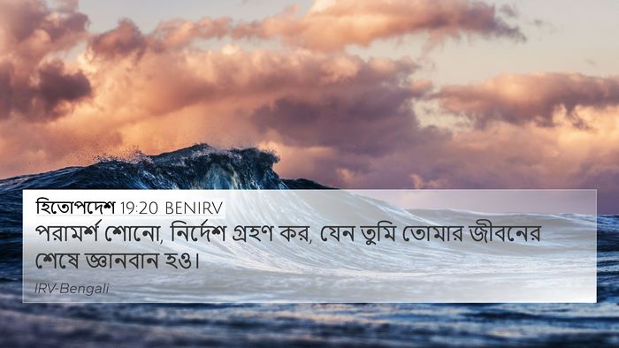 হিতোপদেশ 19:20 BENIRV 4K Wallpaper - পরামর্শ শোনো, - 4K Wallpaper Bible Verse