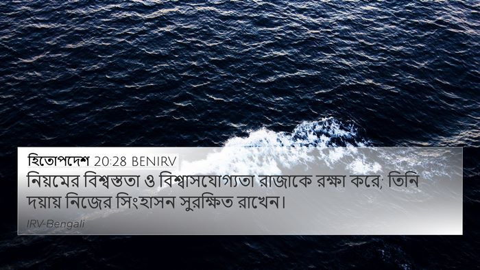 হিতোপদেশ 20:28 BENIRV Bible Verse Image