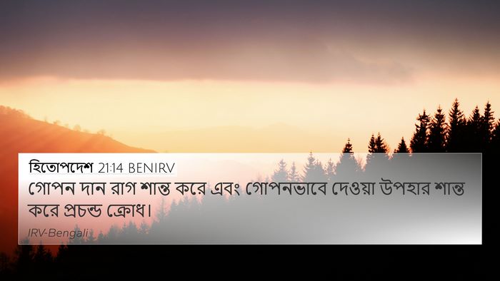 হিতোপদেশ 21:14 BENIRV Bible Verse Image
