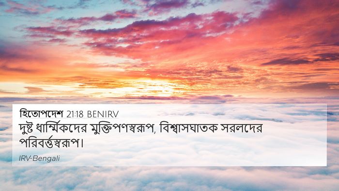 হিতোপদেশ 21:18 BENIRV Bible Verse Image