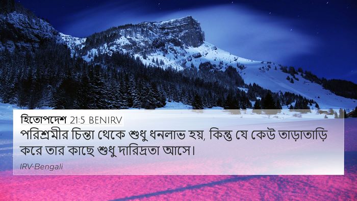 হিতোপদেশ 21:5 BENIRV Bible Verse Image