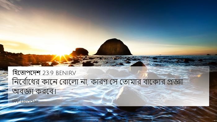 হিতোপদেশ 23:9 BENIRV Bible Verse Image