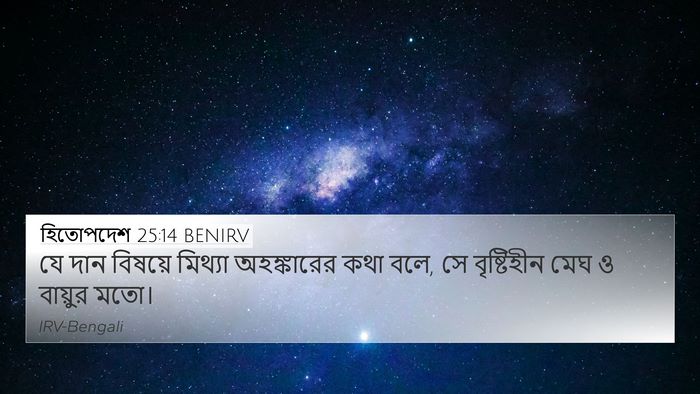 হিতোপদেশ 25:14 BENIRV Bible Verse Image