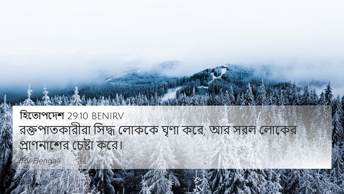 হিতোপদেশ 29:10 BENIRV Bible Verse Image