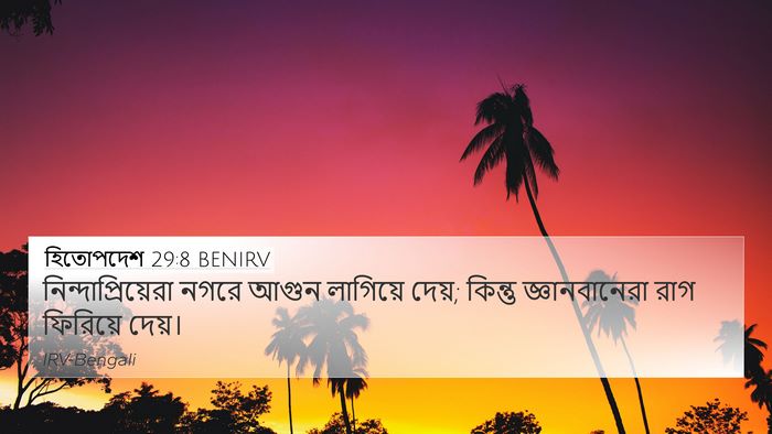 হিতোপদেশ 29:8 BENIRV Bible Verse Image