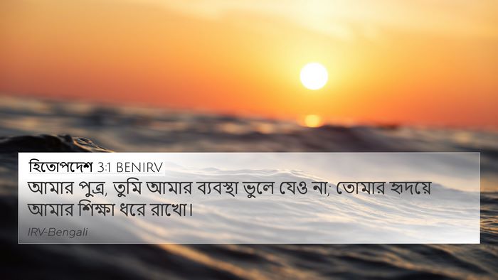 হিতোপদেশ 3:1 BENIRV Bible Verse Image