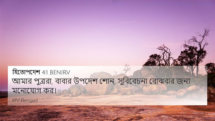 হিতোপদেশ 4:1 BENIRV Bible Verse Image