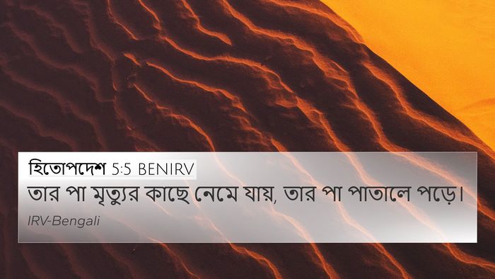 হিতোপদেশ 5:5 BENIRV 4K Wallpaper - তার পা মৃত্যুর - 4K Wallpaper Bible Verse