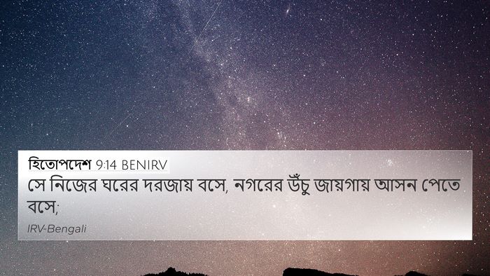 হিতোপদেশ 9:14 BENIRV Bible Verse Image