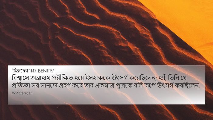 হিব্রুদের 11:17 BENIRV Bible Verse Image