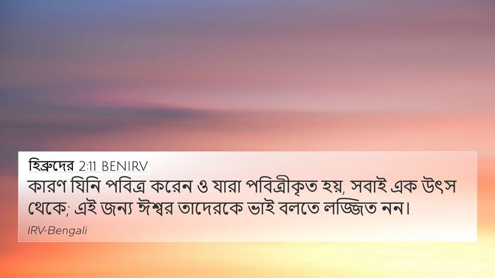 হিব্রুদের 2:11 BENIRV Bible Verse Image