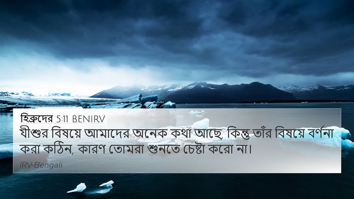 হিব্রুদের 5:11 BENIRV Bible Verse Image
