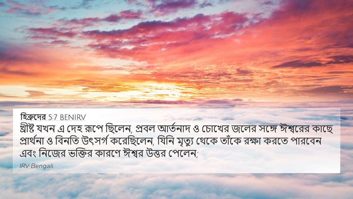 হিব্রুদের 5:7 BENIRV Bible Verse Image