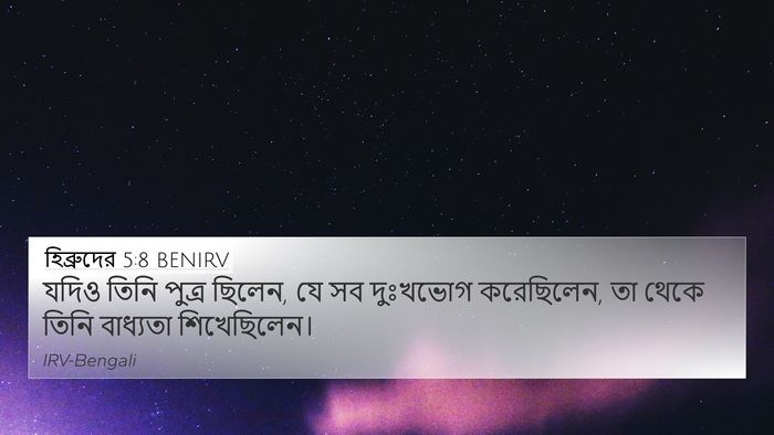 হিব্রুদের 5:8 BENIRV Bible Verse Image