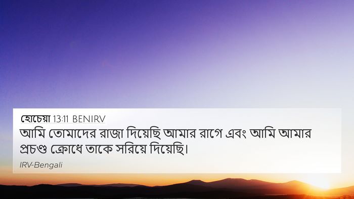 হোচেয়া 13:11 BENIRV Bible Verse Image