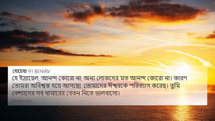 হোচেয়া 9:1 BENIRV Bible Verse Image