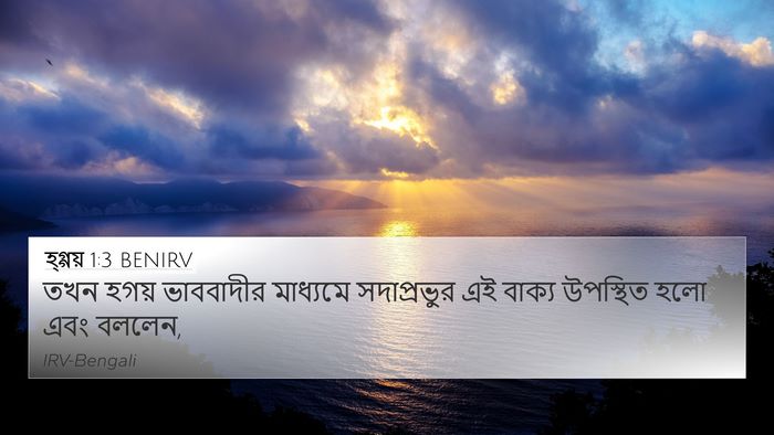 হ্গ্গয় 1:3 BENIRV 4K Wallpaper - তখন হগয় ভাববাদীর - 4K Wallpaper Bible Verse