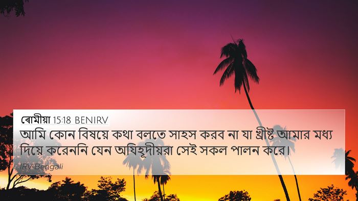 ৰোমীয়া 15:18 BENIRV Bible Verse Image