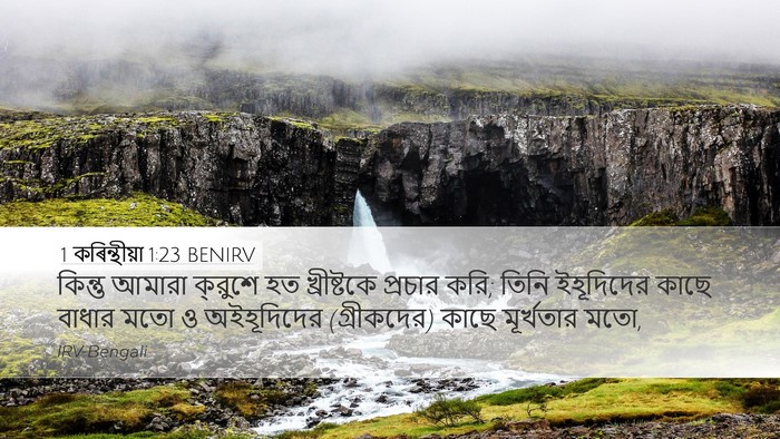 1 কৰিন্থীয়া 1:23 BENIRV Bible Verse Image