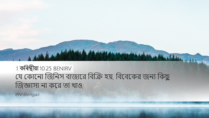 1 কৰিন্থীয়া 10:25 BENIRV Bible Verse Image