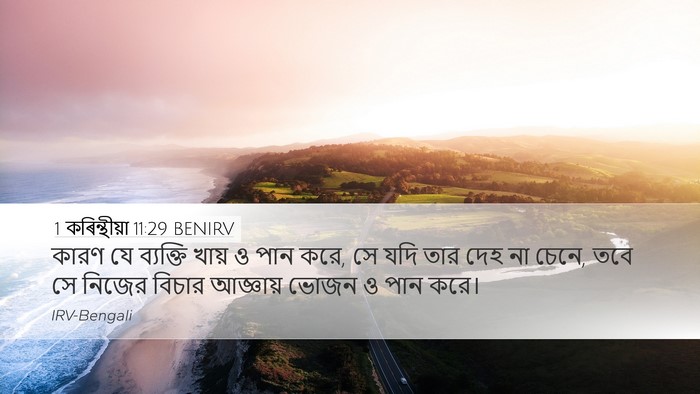 1 কৰিন্থীয়া 11:29 BENIRV Bible Verse Image