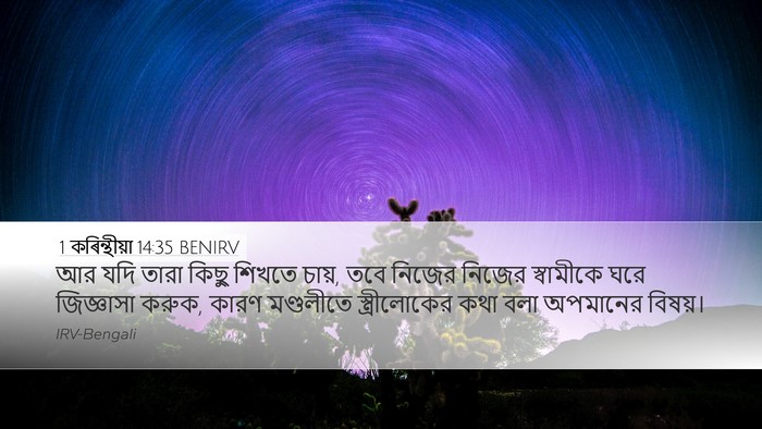 1 কৰিন্থীয়া 14:35 BENIRV Bible Verse Image