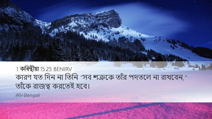 1 কৰিন্থীয়া 15:25 BENIRV Bible Verse Image