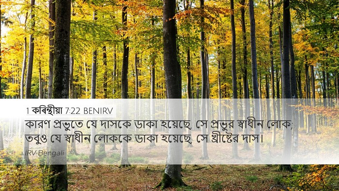 1 কৰিন্থীয়া 7:22 BENIRV Bible Verse Image