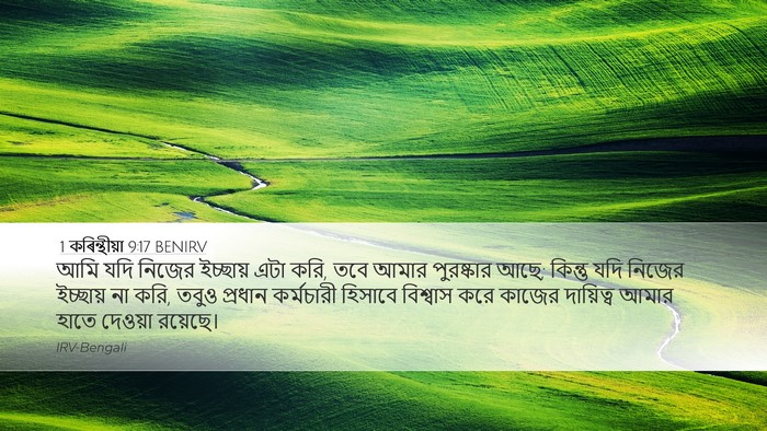 1 কৰিন্থীয়া 9:17 BENIRV Bible Verse Image