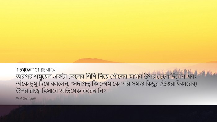 1 চমূৱেল 10:1 BENIRV Bible Verse Image