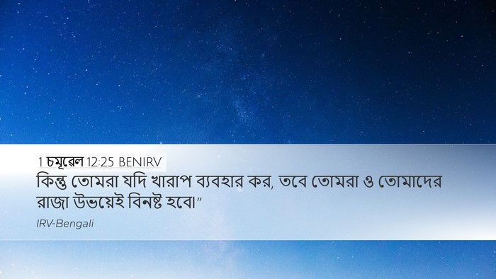 1 চমূৱেল 12:25 BENIRV Bible Verse Image