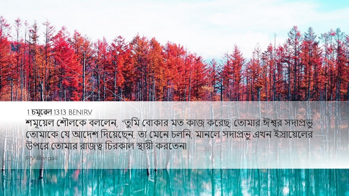 1 চমূৱেল 13:13 BENIRV Bible Verse Image