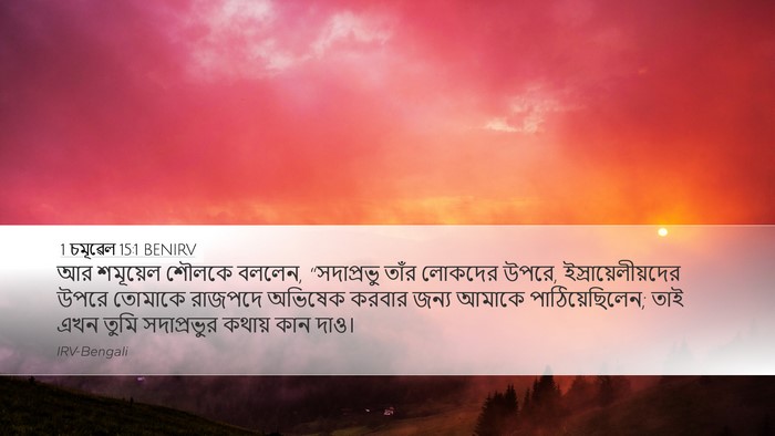 1 চমূৱেল 15:1 BENIRV Bible Verse Image