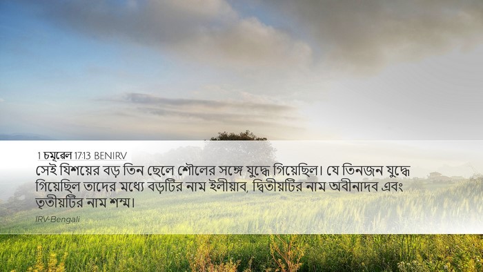1 চমূৱেল 17:13 BENIRV Desktop Wallpaper - সেই যিশয়ের বড় - Desktop Bible Verse Wallpaper