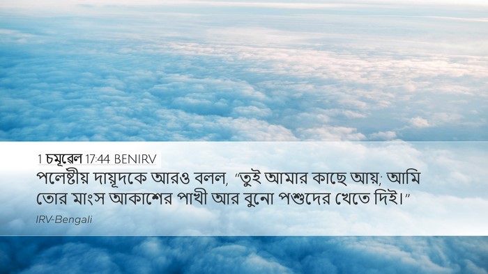 1 চমূৱেল 17:44 BENIRV Bible Verse Image