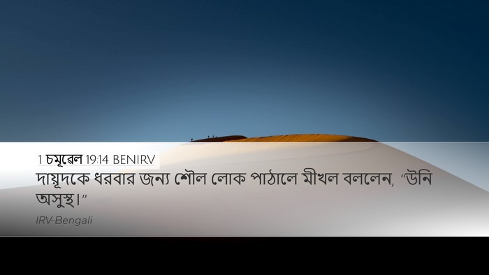 1 চমূৱেল 19:14 BENIRV Bible Verse Image