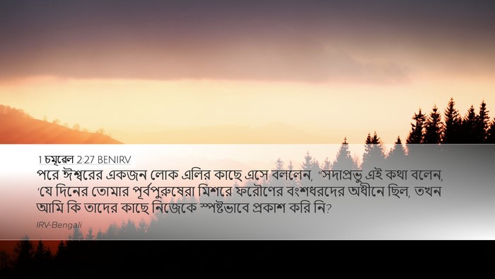 1 চমূৱেল 2:27 BENIRV Bible Verse Image