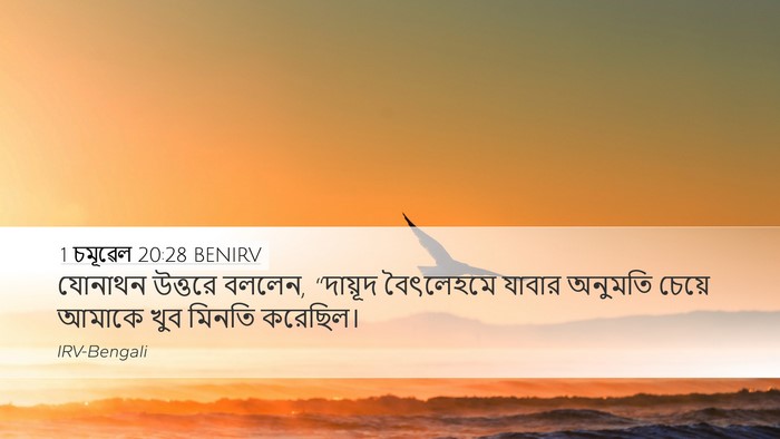 1 চমূৱেল 20:28 BENIRV Desktop Wallpaper - যোনাথন উত্তরে - Desktop Bible Verse Wallpaper