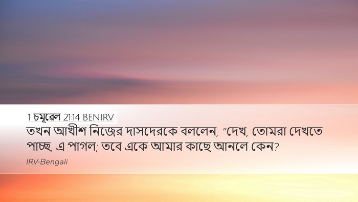 1 চমূৱেল 21:14 BENIRV Desktop Wallpaper - তখন আখীশ নিজের - Desktop Bible Verse Wallpaper