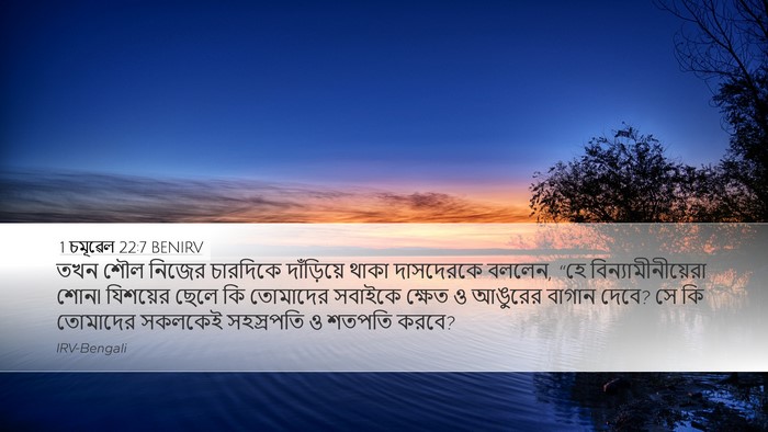1 চমূৱেল 22:7 BENIRV Bible Verse Image