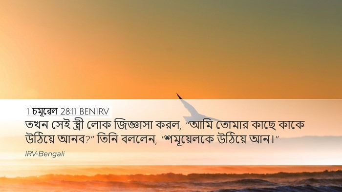 1 চমূৱেল 28:11 BENIRV Desktop Wallpaper - তখন সেই স্ত্রী লোক - Desktop Bible Verse Wallpaper