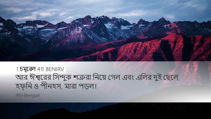 1 চমূৱেল 4:11 BENIRV Bible Verse Image