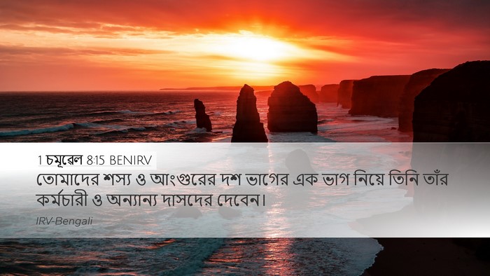 1 চমূৱেল 8:15 BENIRV Desktop Wallpaper - তোমাদের শস্য ও - Desktop Bible Verse Wallpaper