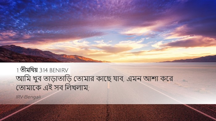 1 তীমথিয় 3:14 BENIRV Desktop Wallpaper - আমি খুব - Desktop Bible Verse Wallpaper