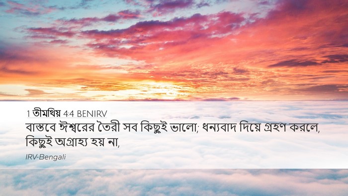 1 তীমথিয় 4:4 BENIRV Bible Verse Image