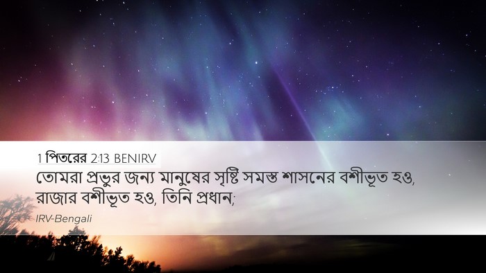 1 পিতরের 2:13 BENIRV Desktop Wallpaper - তোমরা প্রভুর জন্য - Desktop Bible Verse Wallpaper