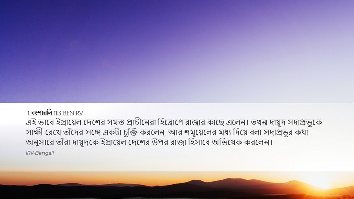 1 বংশাৱলি 11:3 BENIRV Bible Verse Image