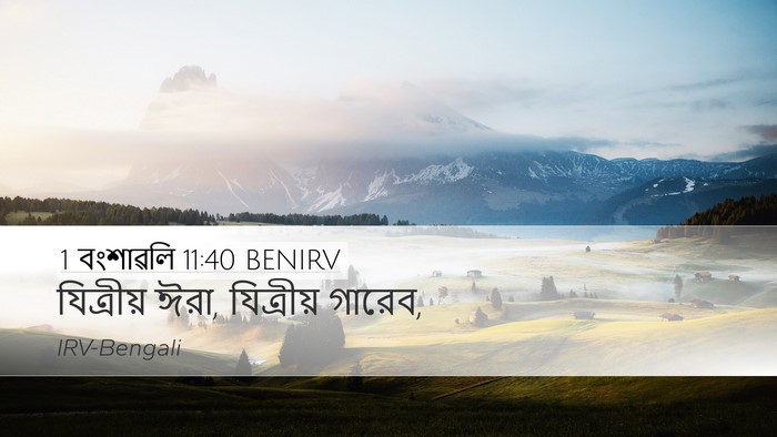 1 বংশাৱলি 11:40 BENIRV Bible Verse Image